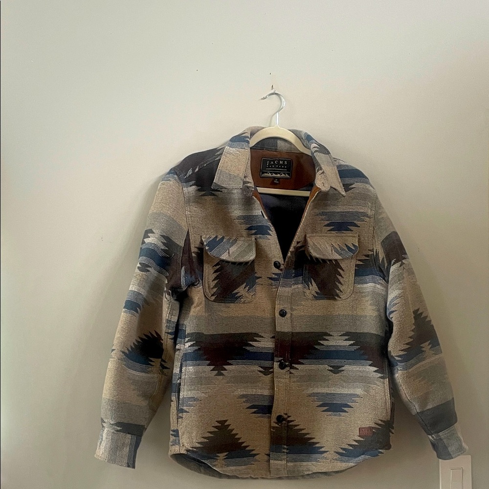 Patterned Button-Up Jacket